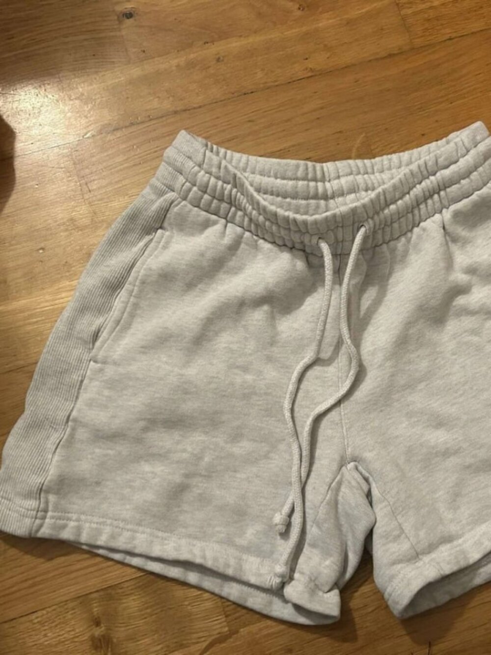 Light Gray Cotton Sweat Shorts S